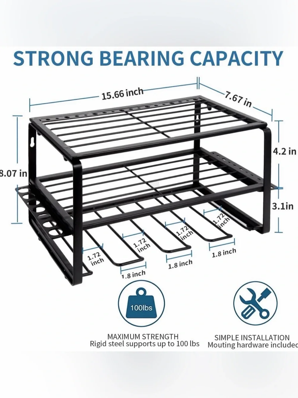 Tool Organizer, Garage Tool Organizers and Storage, 3 Layers